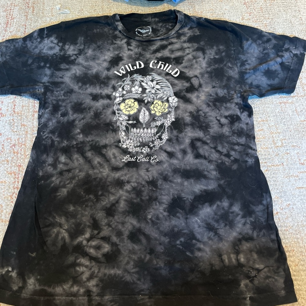 Last call co. wild child tie die t-shirt
